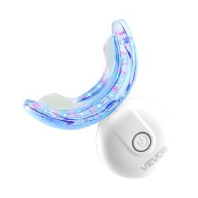 VEVOR Teeth Whitening Kit with LED Light, 32 LED Accelerator Lights, Whitening Strips, Pens and Gel Syringes, U-Shaped Tray